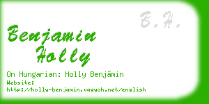 benjamin holly business card