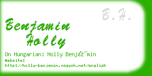 benjamin holly business card